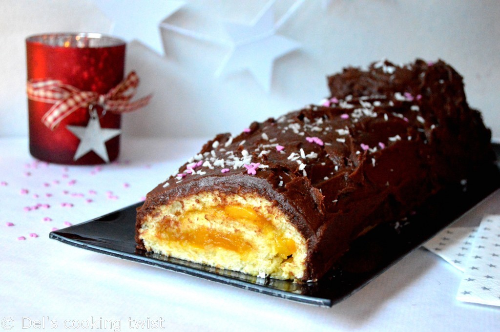 Christmas Chocolate Mango Yule Log — Del's cooking twist