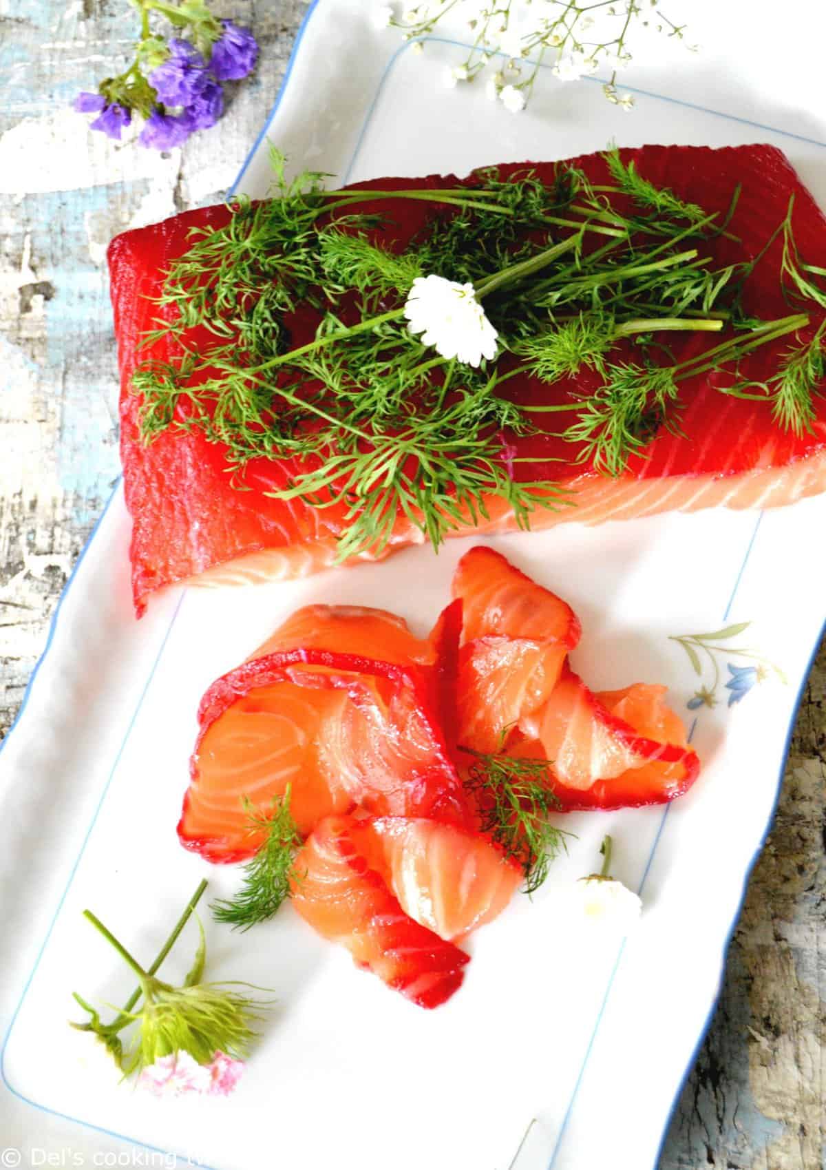 Beet-Cured Salmon Gravlax with Horseradish — Del's cooking twist