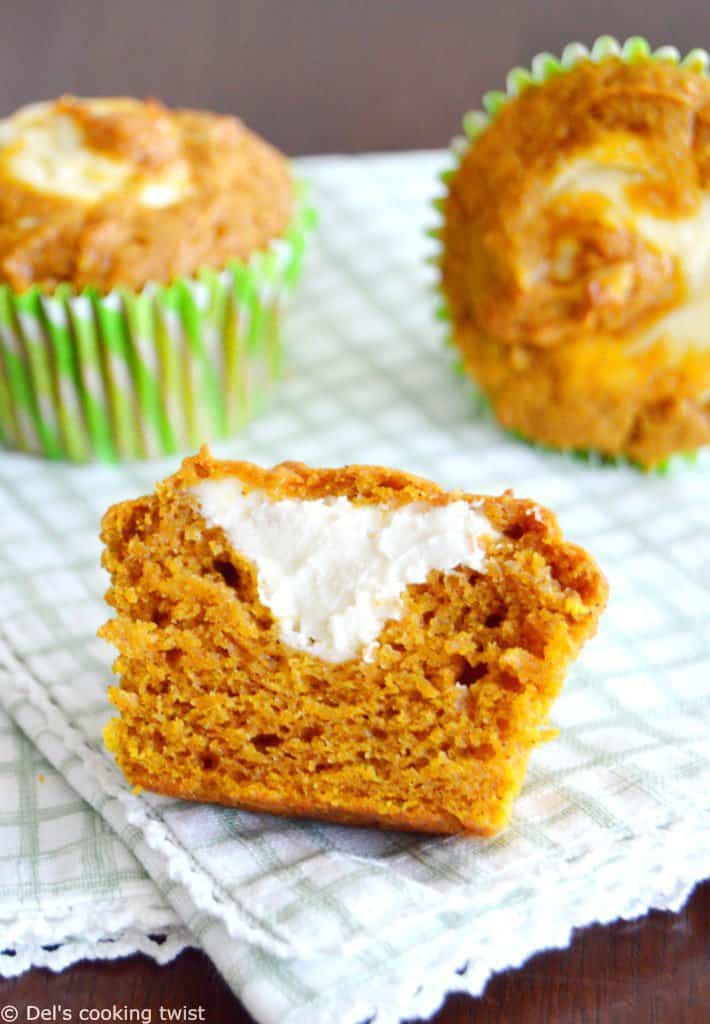 Pumpkin Cheesecake Muffins — Del&amp;#39;s cooking twist