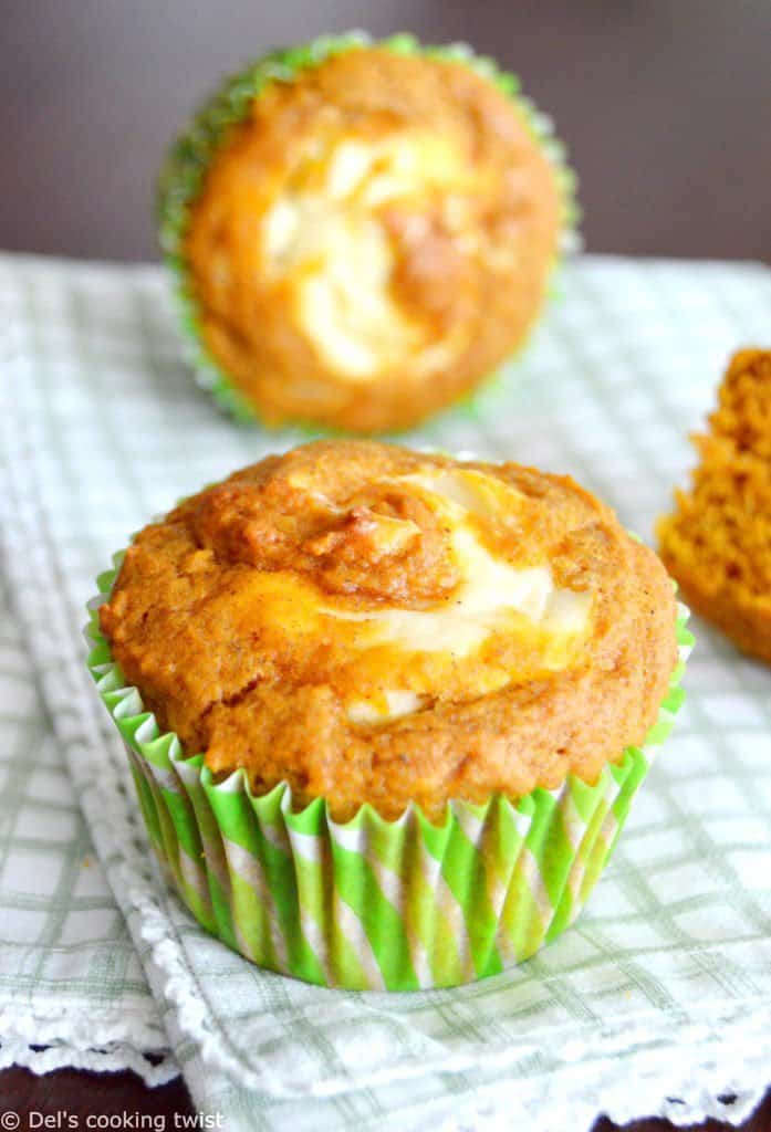 Pumpkin Cheesecake Muffins — Del&amp;#39;s cooking twist