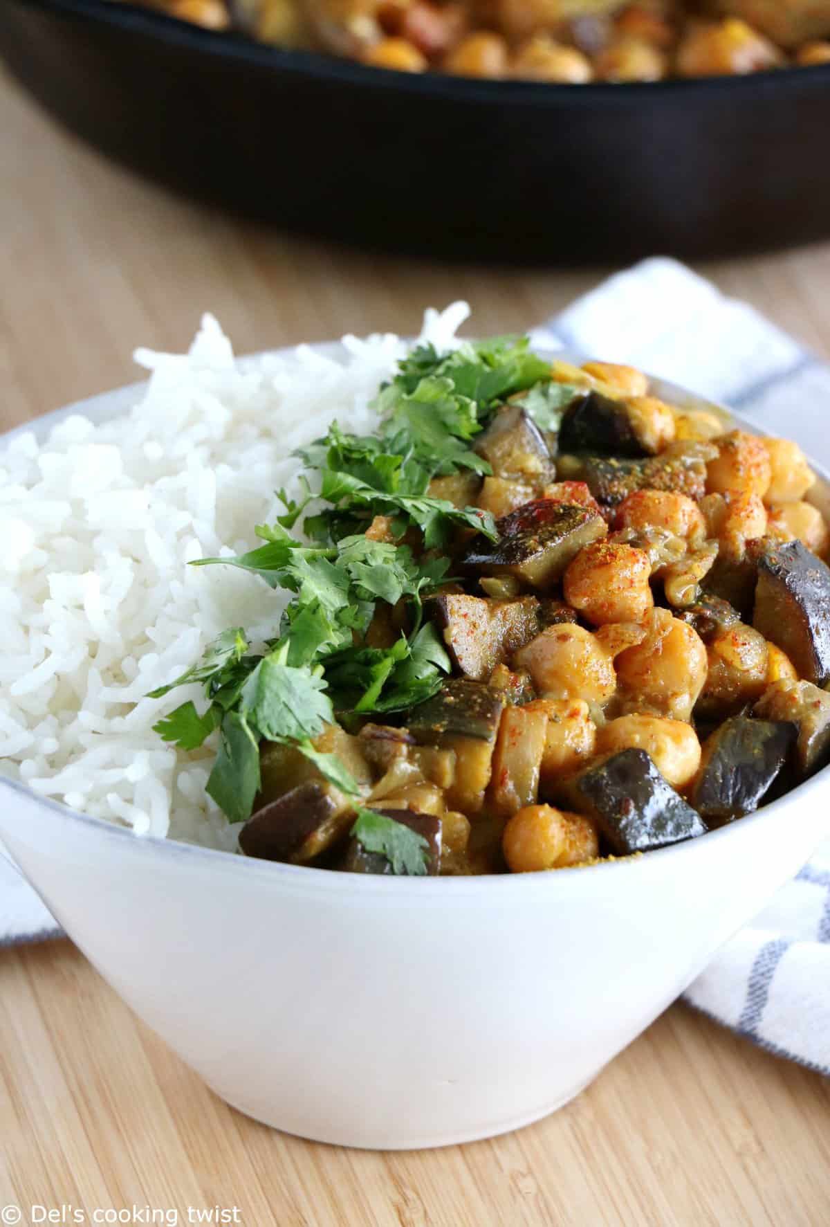 Easy Eggplant Chickpea Curry (Vegan, Gluten Free) — Del's cooking twist