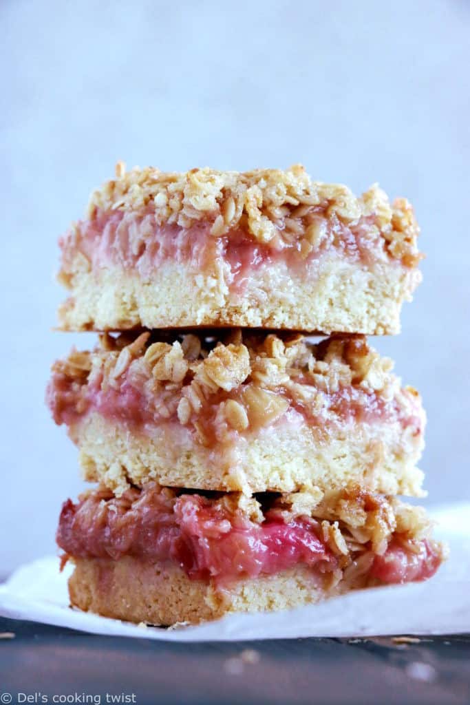 Rhubarb Crumble Bars Del S Cooking Twist