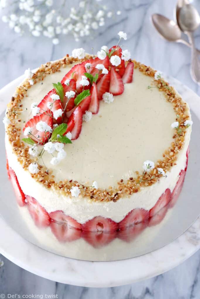 Fraisier Cake French Strawberry Cake Del S Cooking Twist