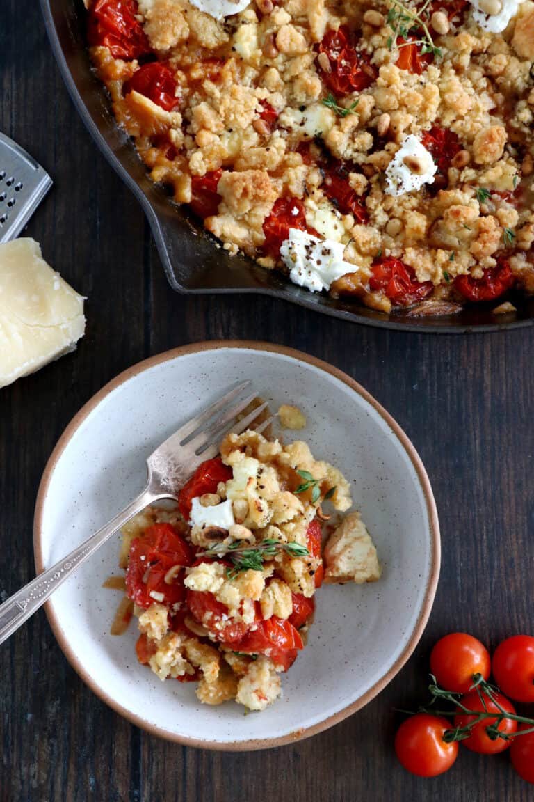 Crumble de tomates cerises et chèvre frais Del s cooking twist