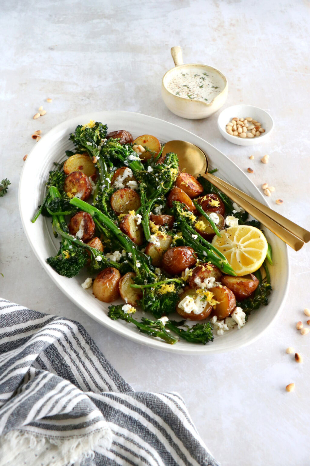 Lemony Roasted Broccolini And Potatoes Del S Cooking Twist