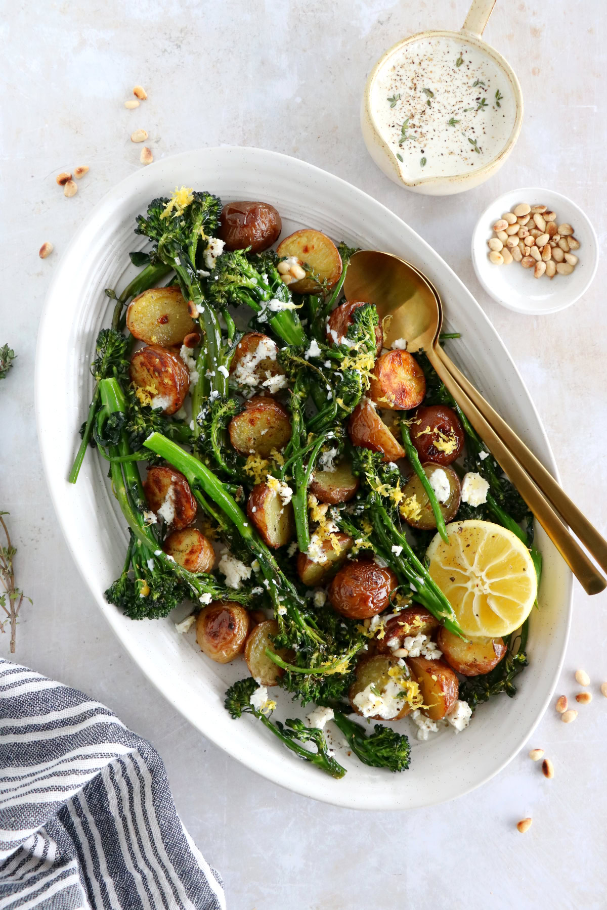 Lemony Roasted Broccolini And Potatoes Del S Cooking Twist