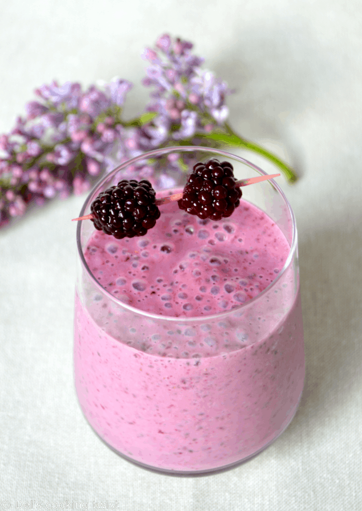 Blackberry Chia Seed Smoothie - Del's cooking twist