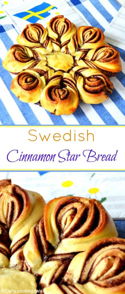 Swedish cinnamon star bread