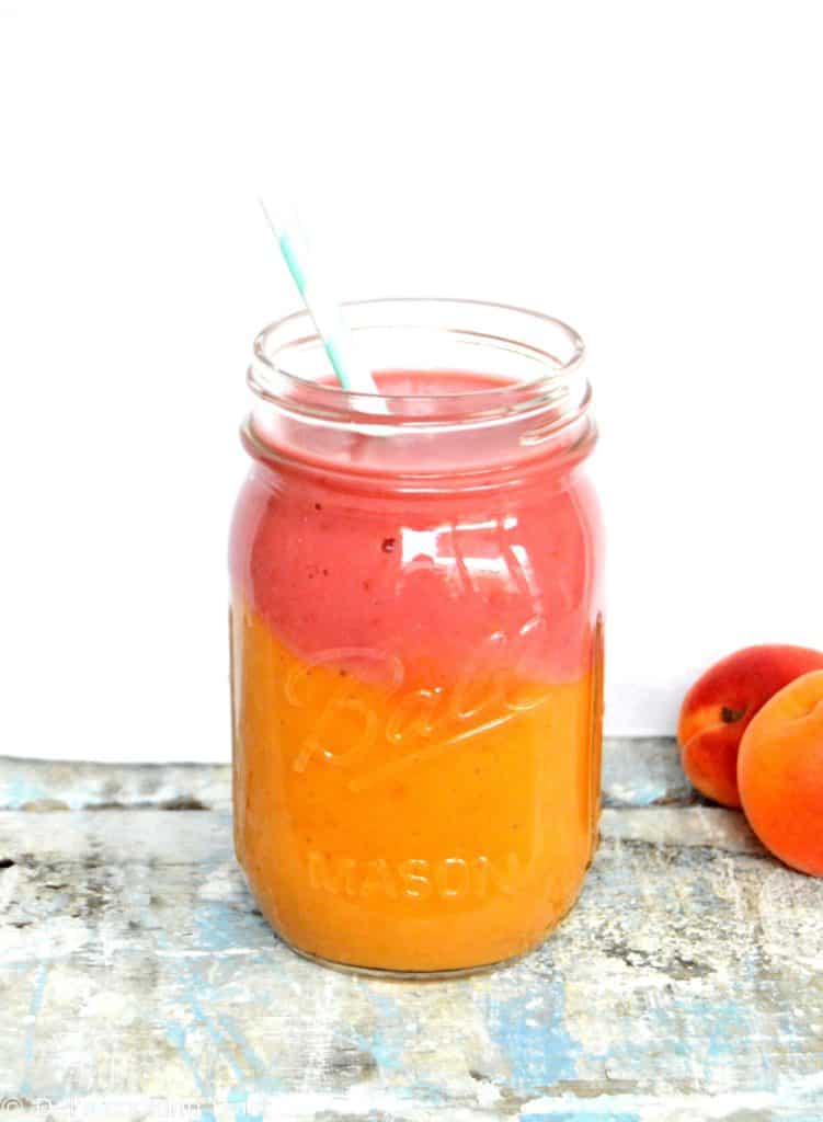 Sunrise apricot strawberry smoothie