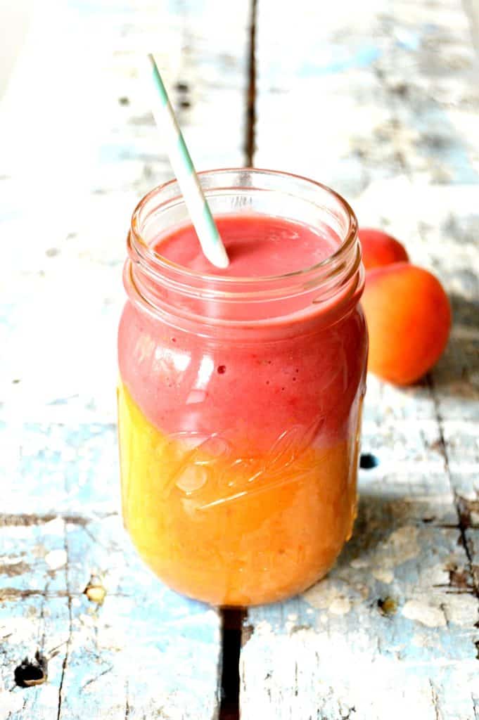 Sunrise apricot strawberry smoothie