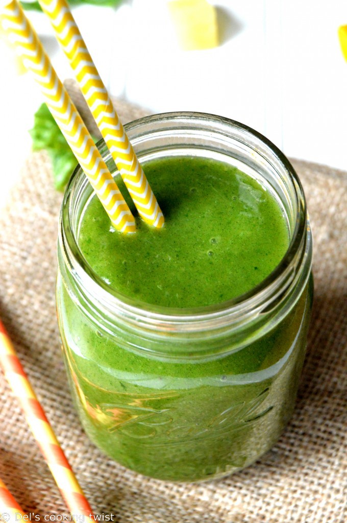 Tropical Green Detox Smoothie - Del's cooking twist
