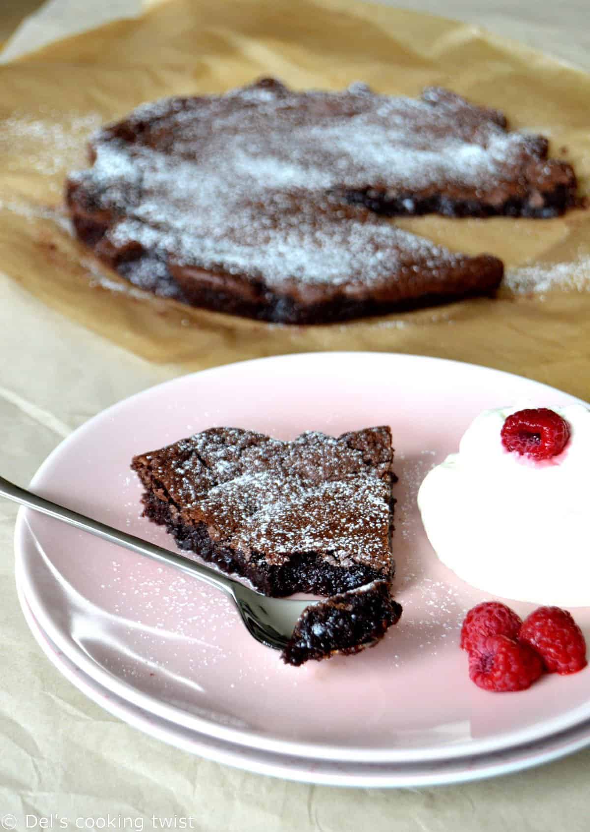Swedish chocolate cake kladdkaka