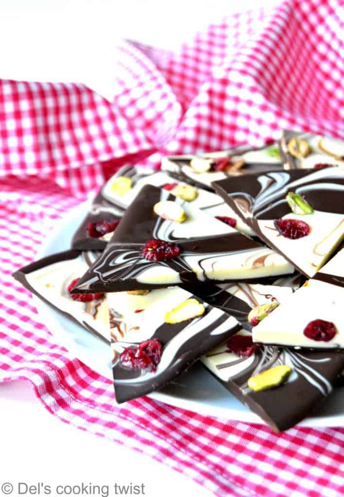 Cranberry Pistachio Chocolate Bark