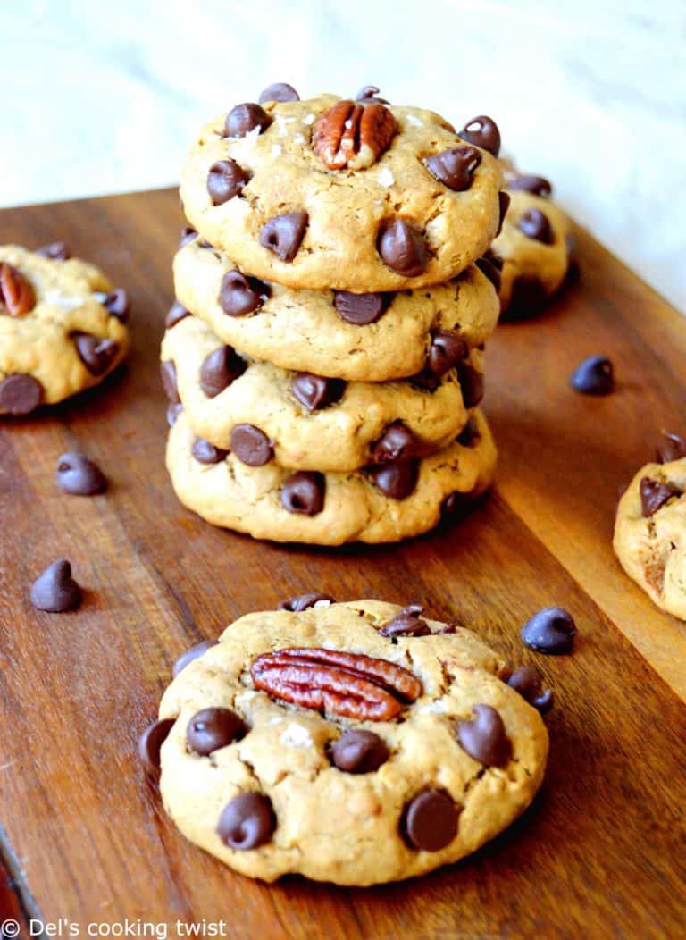 Cookies Au Beurre De Cacahuète Et Aux Pépites De Chocolat (sans Farine ...