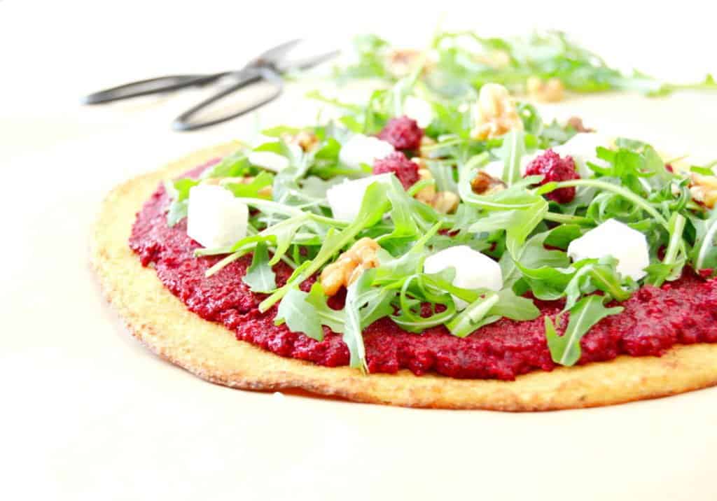 Veggie Beet Pizza with Cauliflower Crust