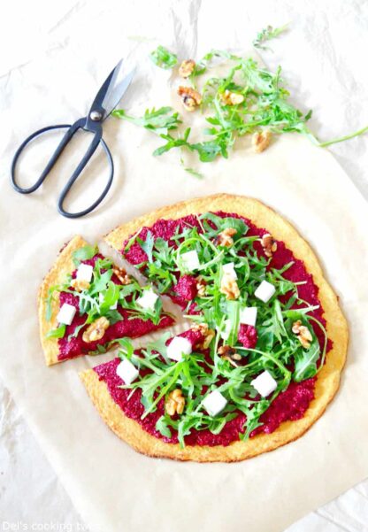 Veggie Beet Pizza with Cauliflower Crust