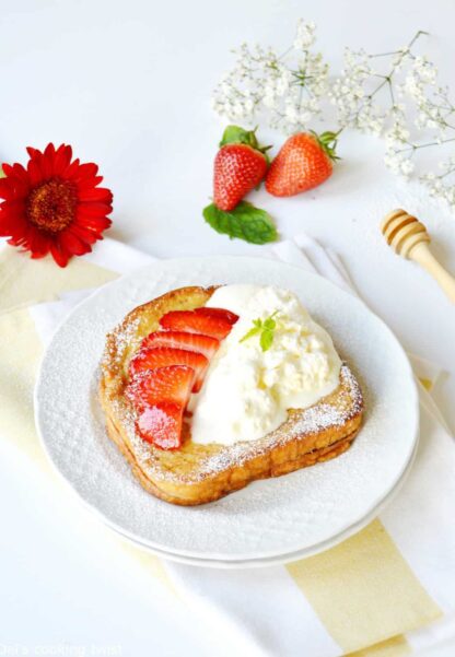 Pain perdu aux fraises