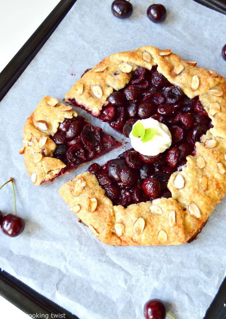 Rustic Cherry Galette - Del's cooking twist