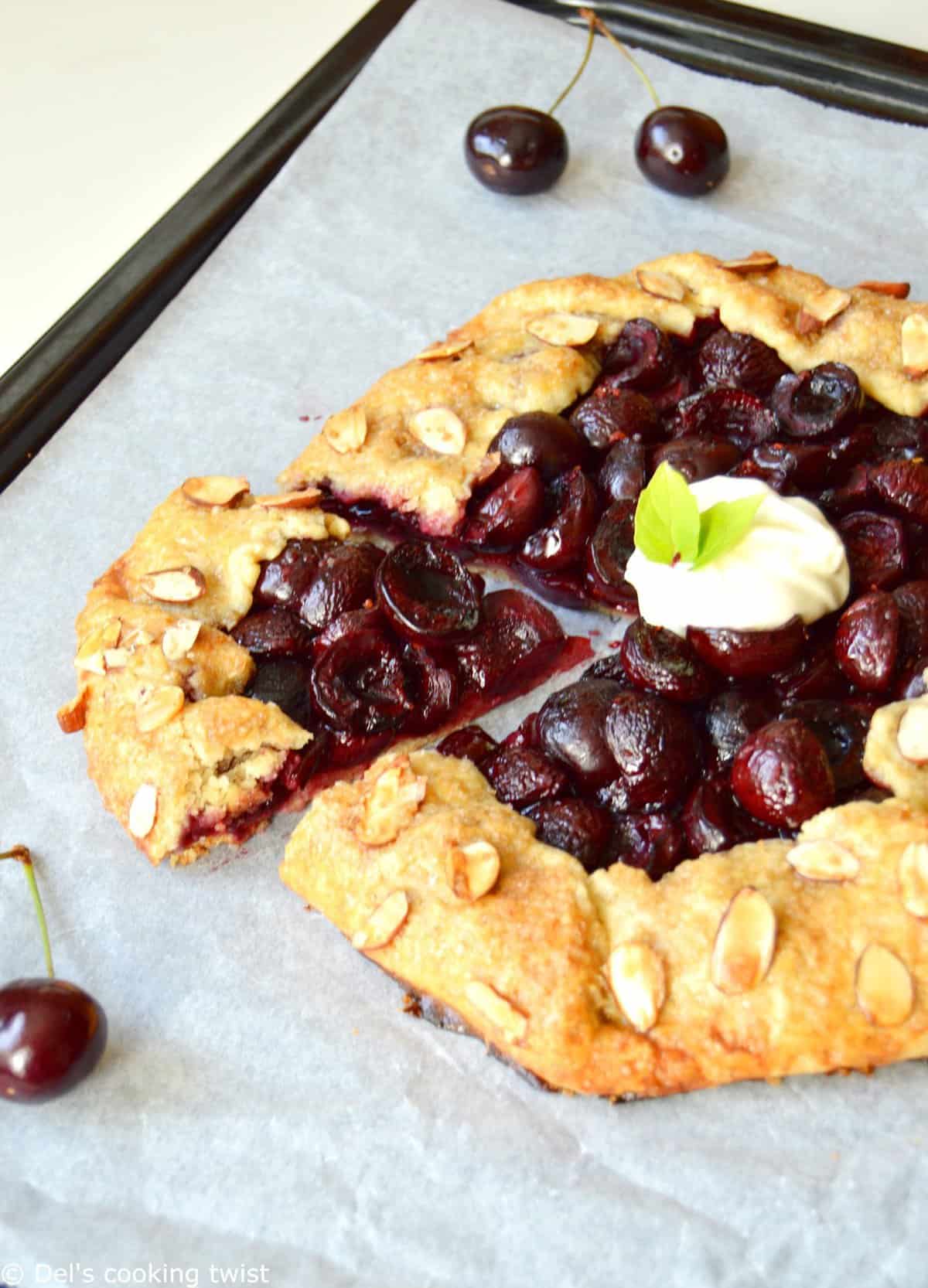 Tarte rustique aux cerises