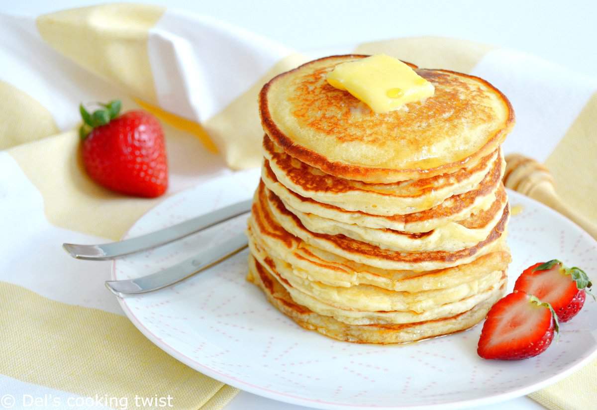 Easy Fluffy American Pancakes - Del's cooking twist