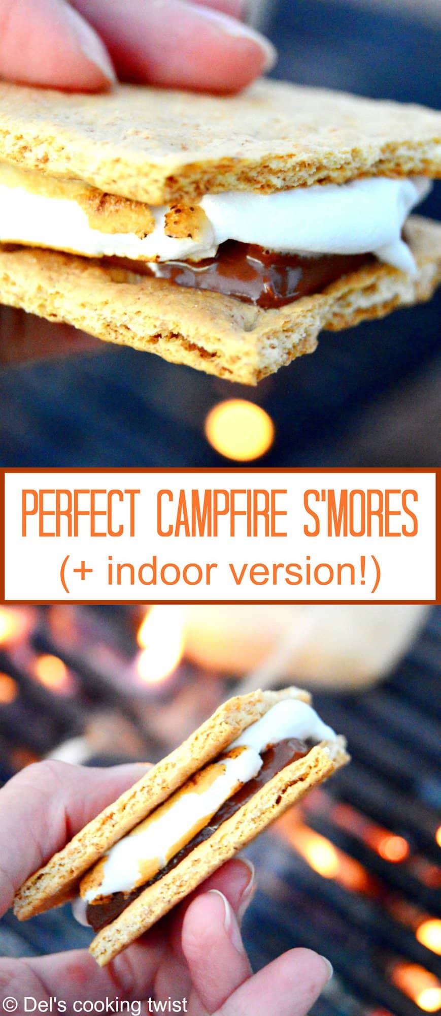 Campfire S'mores (+ indoor version!) - Del's cooking twist