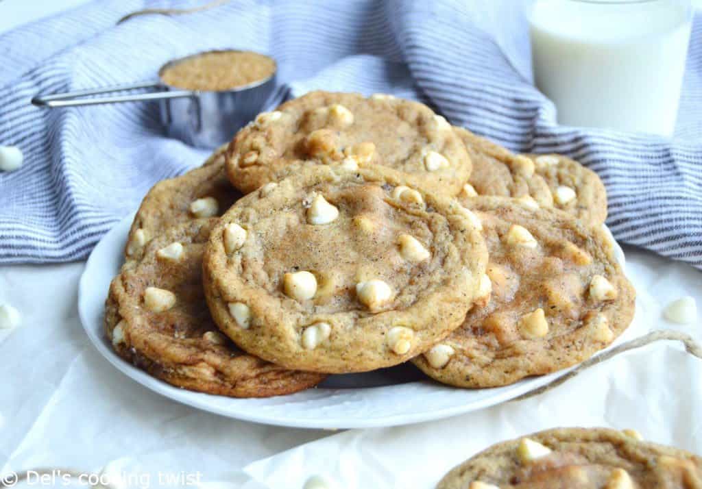 White Chocolate Chai Snickerdoodle Cookies