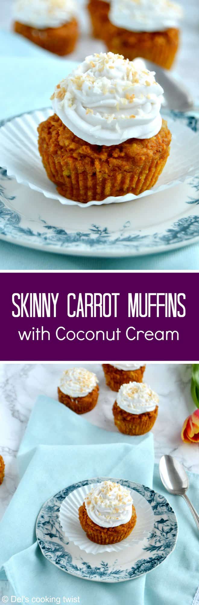 Skinny Carrot Muffin with Coconut Cream