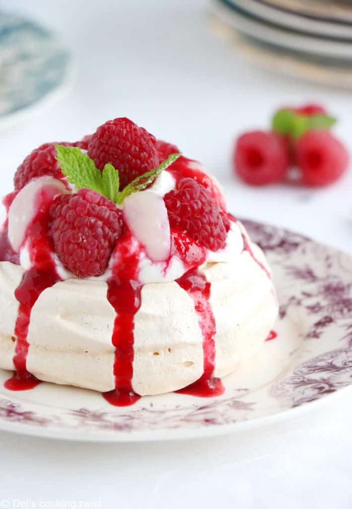 Ispahan Style Raspberry, Lychee & Rose Pavlovas - Del's cooking twist