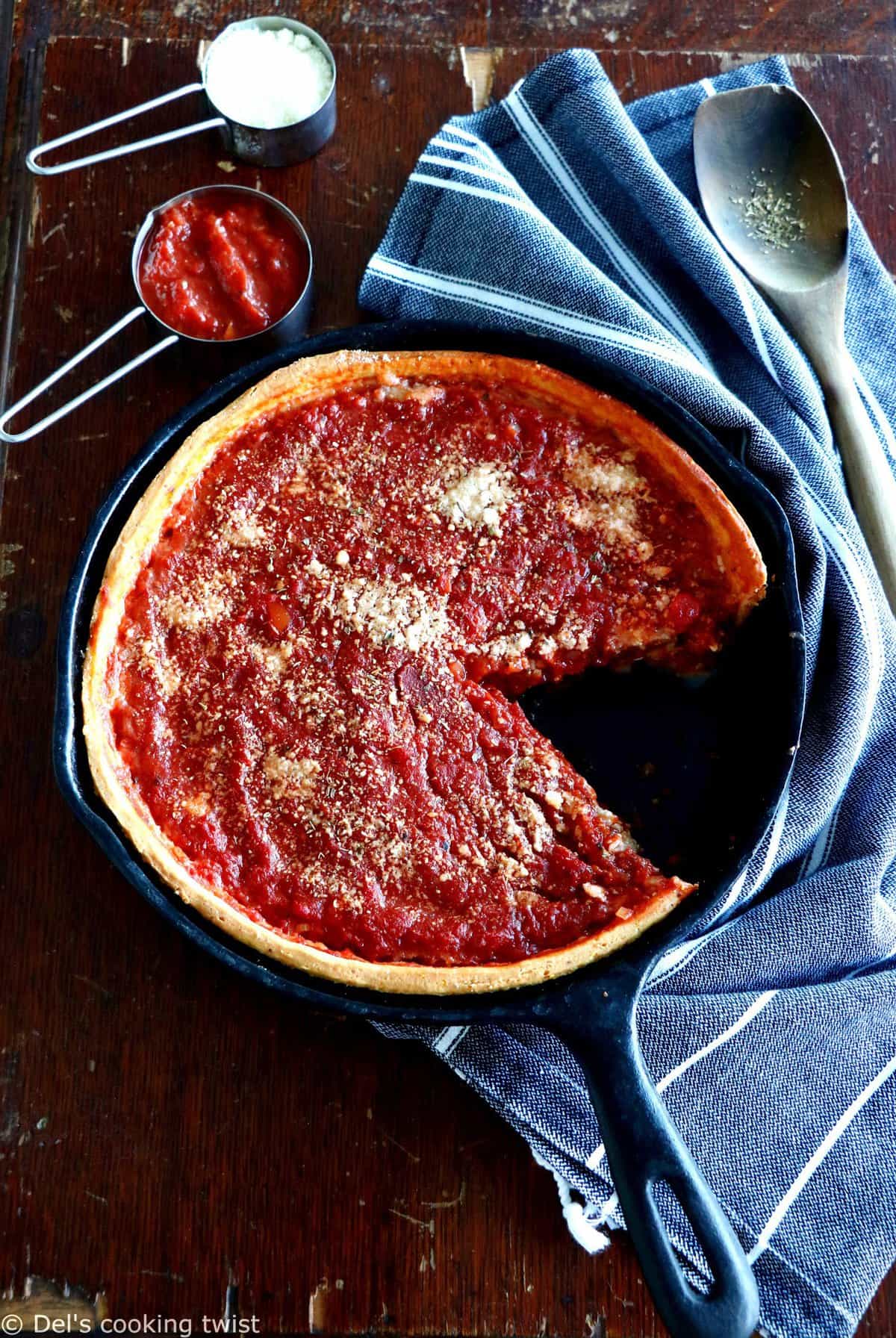 Deep Dish Chicago Style Pizza - Damn Delicious