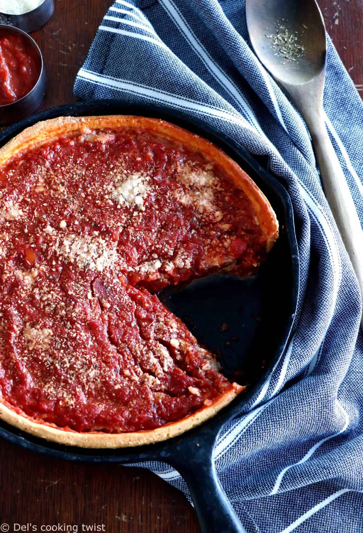 Chicago Style Deep Dish Pizza - Seasons and Suppers