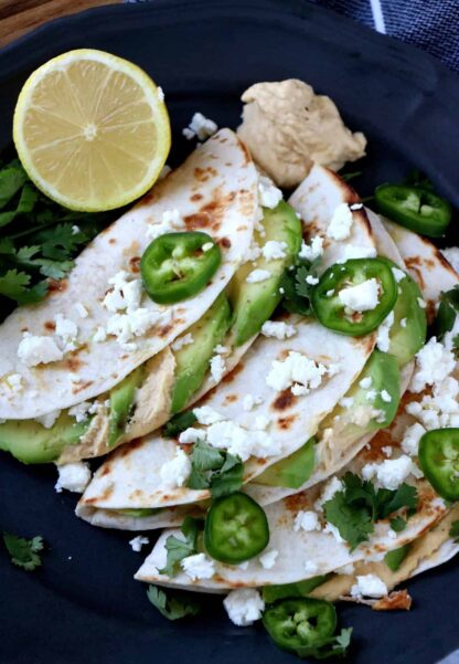 Avocado Hummus Quesadillas