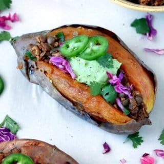 Vegan Taco Stuffed Sweet Potatoes