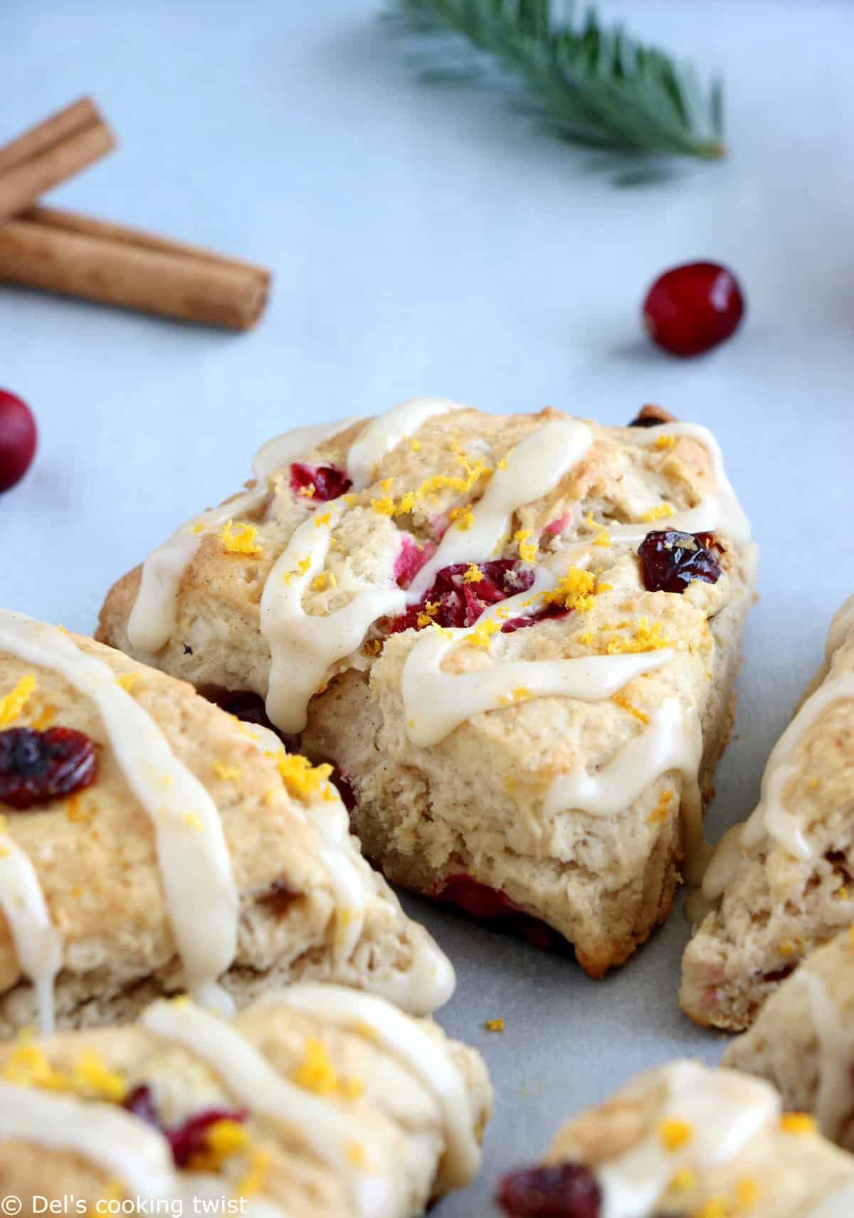 Scones vegan orange et cranberries