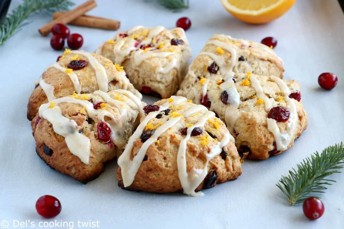 Vegan Orange Cranberry Scones