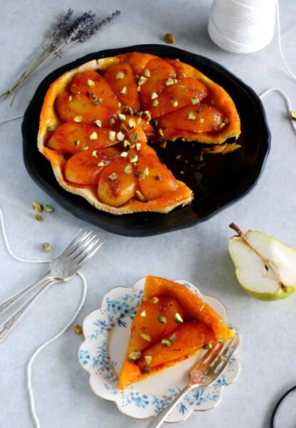 Saffron Pear Tarte Tatin