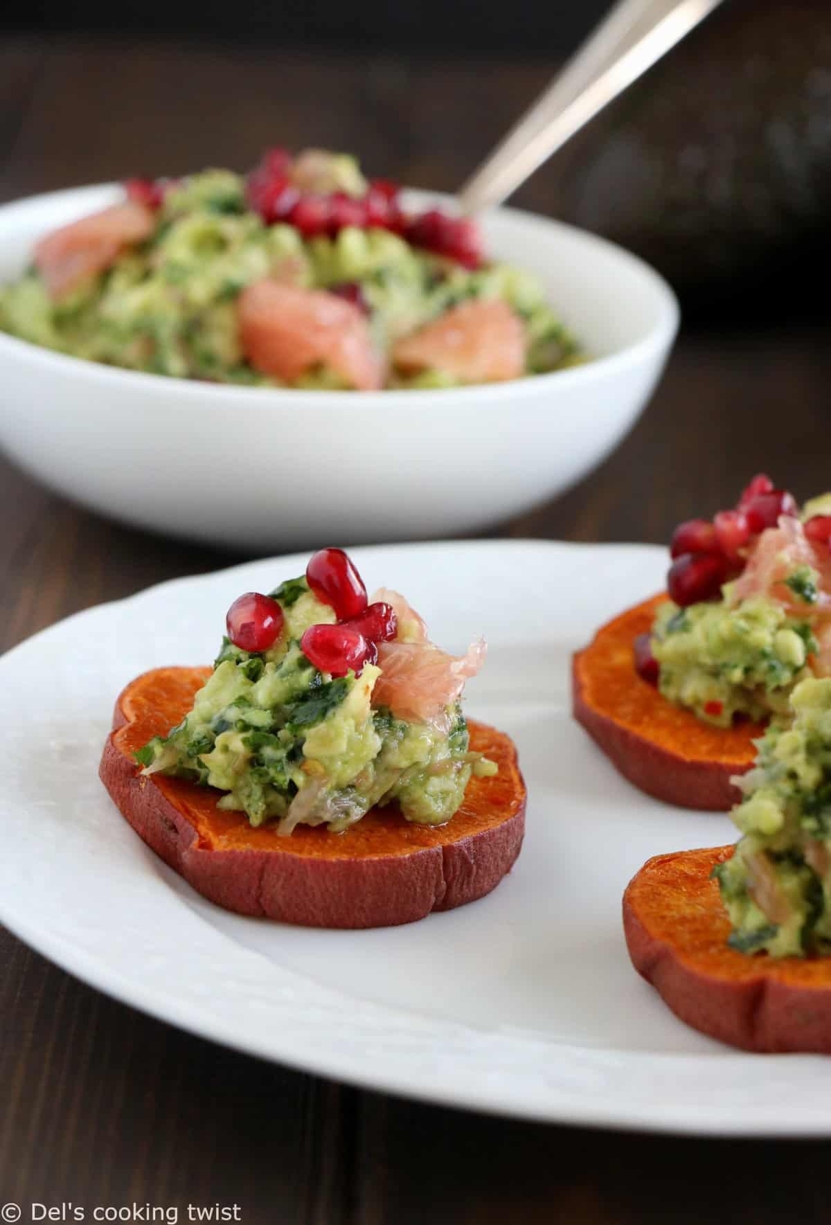 Sweet Potato Toasts with Kale Guacamole