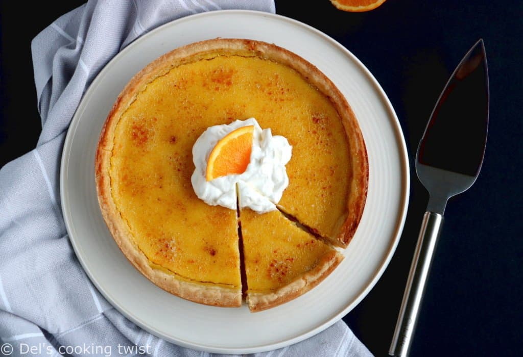 Orange Crème Brûlée Tart - Del's cooking twist