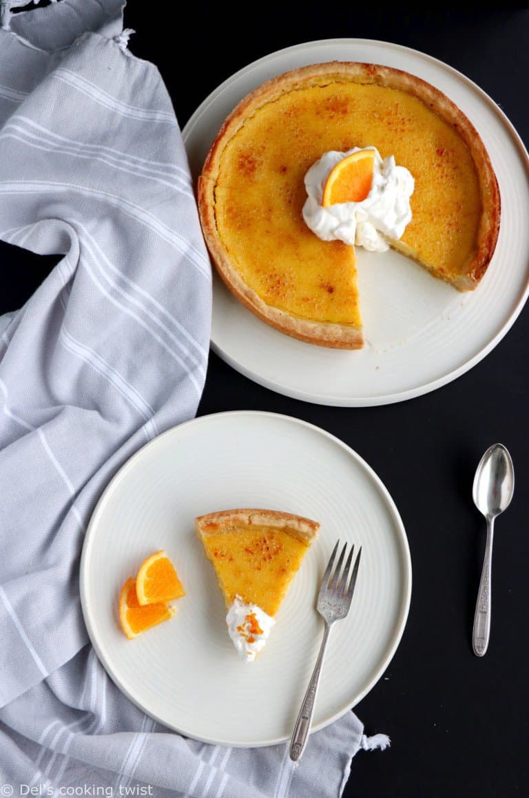 Orange Crème Brûlée Tart - Del's cooking twist