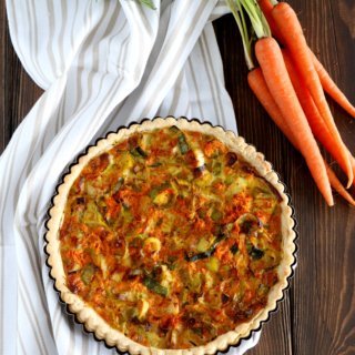 Curry Leek and Carrot Quiche