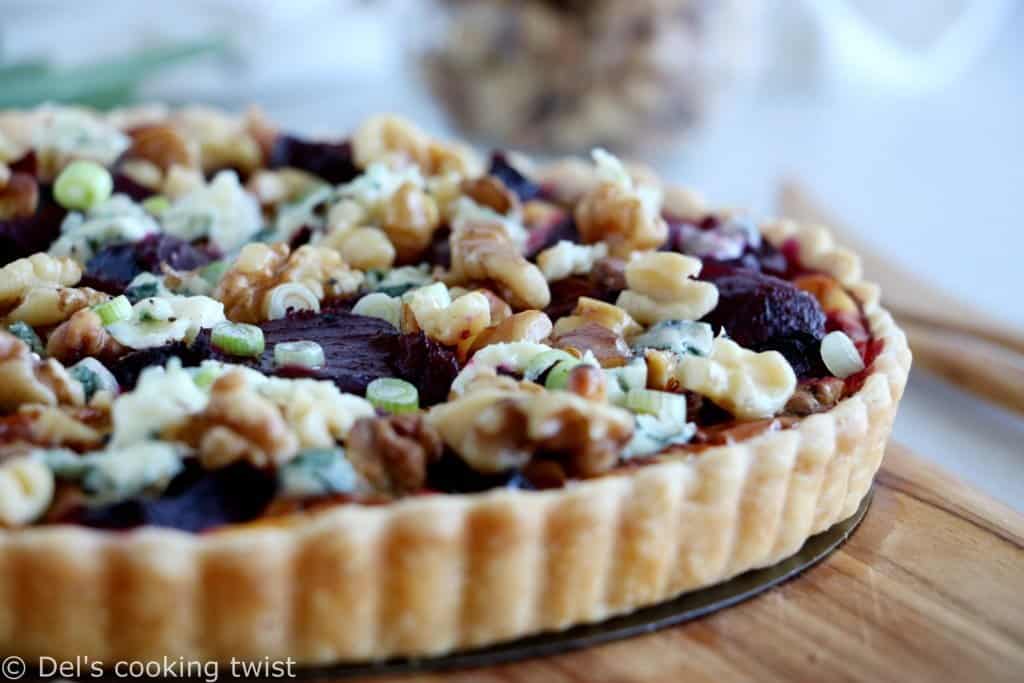 Beetroot, Blue Cheese & Walnut Tart - Del's cooking twist