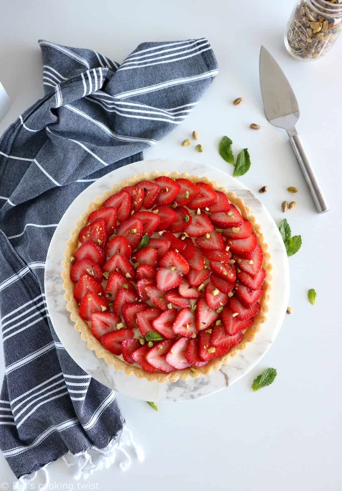 French Strawberry Tart with Pastry Cream