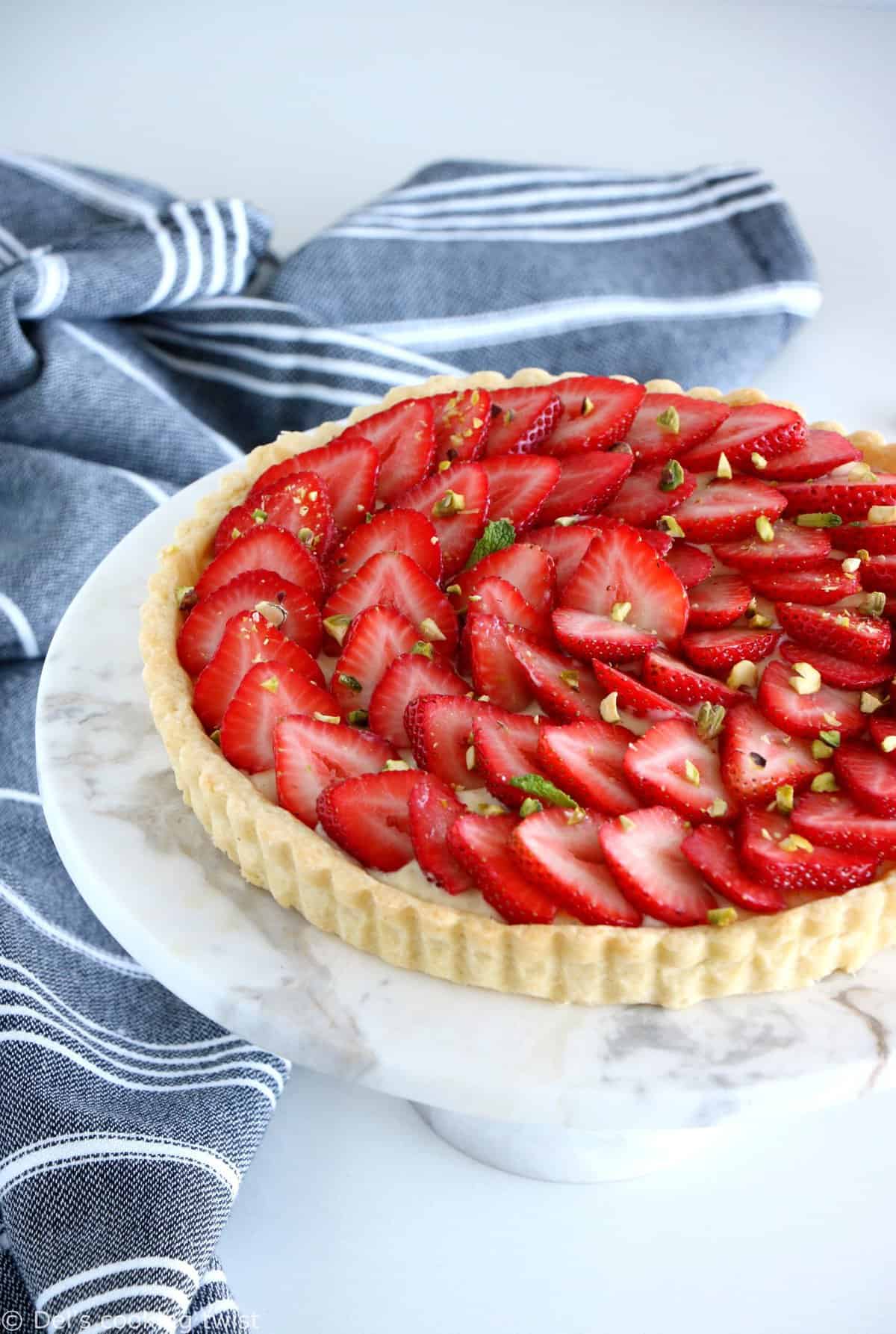 Tarte aux fraises à la crème pâtissière - Dels cooking twist