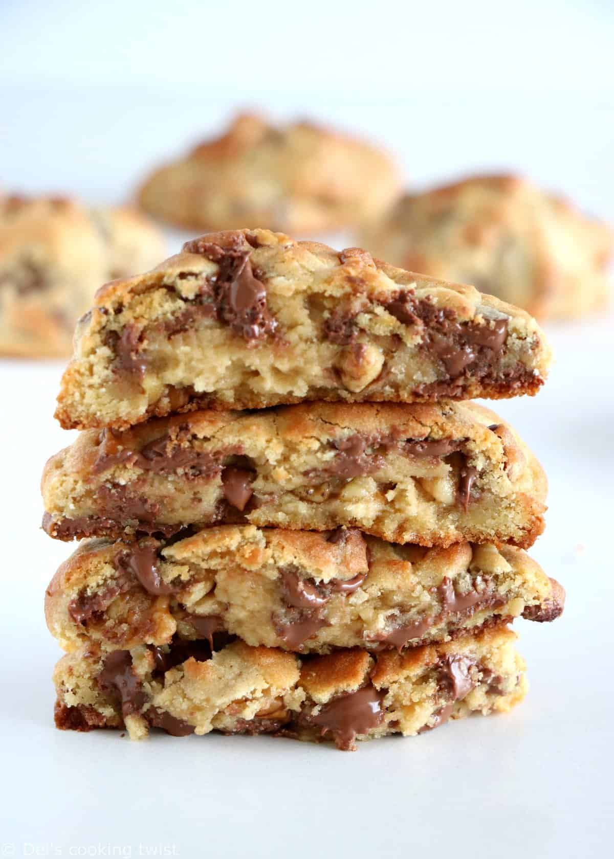 Levain Bakery-Style Giant Chocolate Chip Walnut Cookies