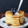 Fluffy Greek Yogurt Blueberry Pancakes - Del's Cooking Twist