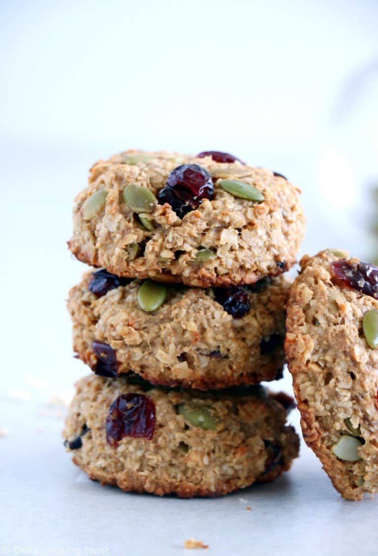 Vegan Banana Oatmeal Cookies - Del's cooking twist