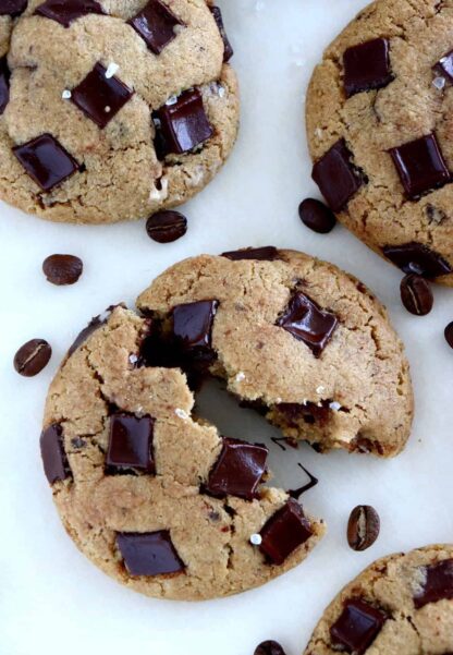 Brown Butter Coffee Tahini Cookies