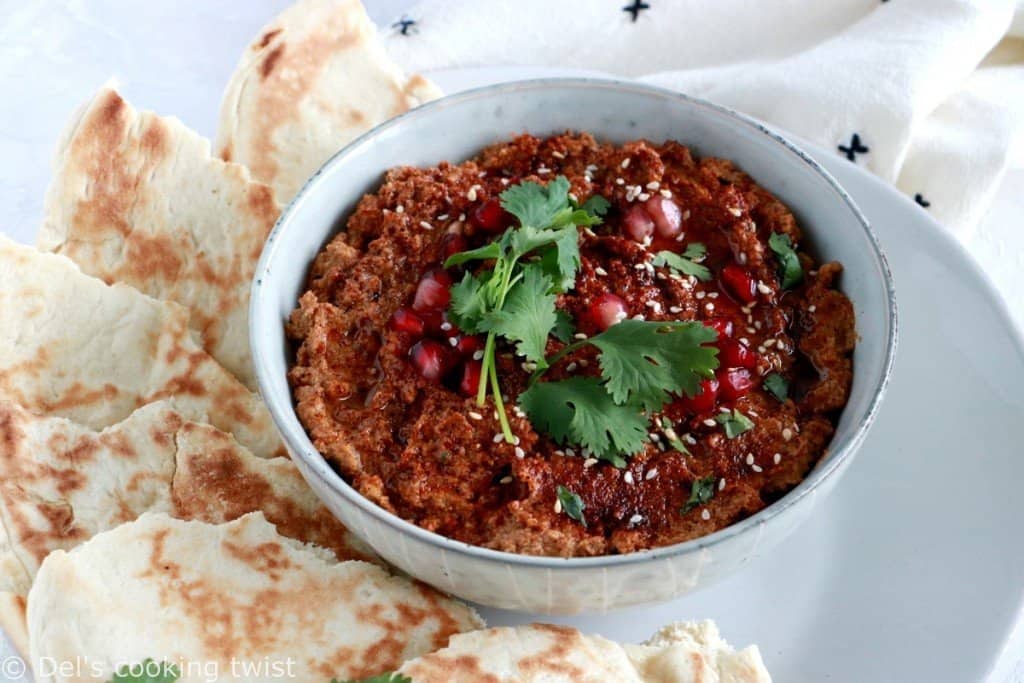 Harissa Cauliflower Walnut Dip - Del's cooking twist