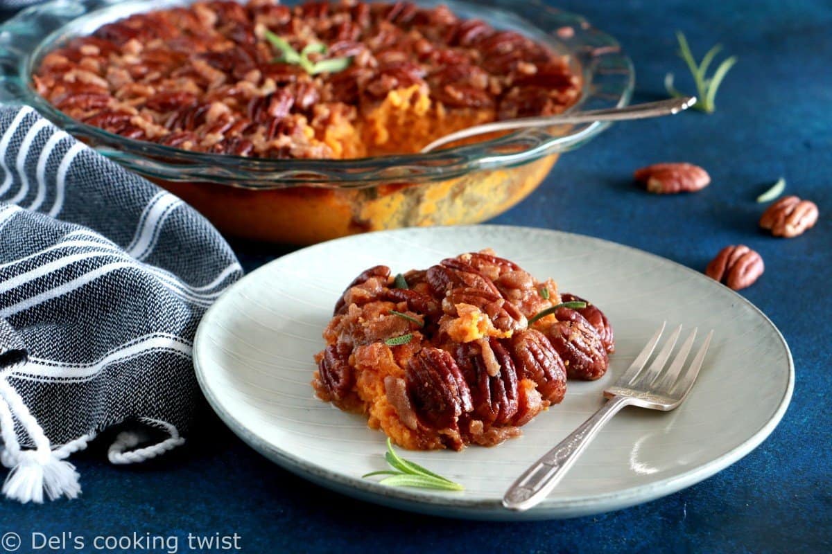 Crumble de patates douces aux noix de pécan (Sweet Potato Casserole)