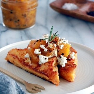 Mango Chutney Goat Cheese Brioche French Toasts