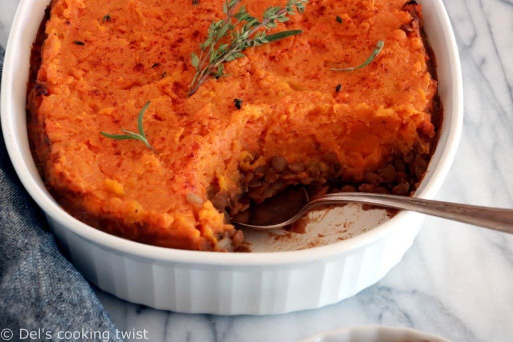 Vegan Pumpkin & Sweet Potato Shepherd's Pie - Del's cooking twist